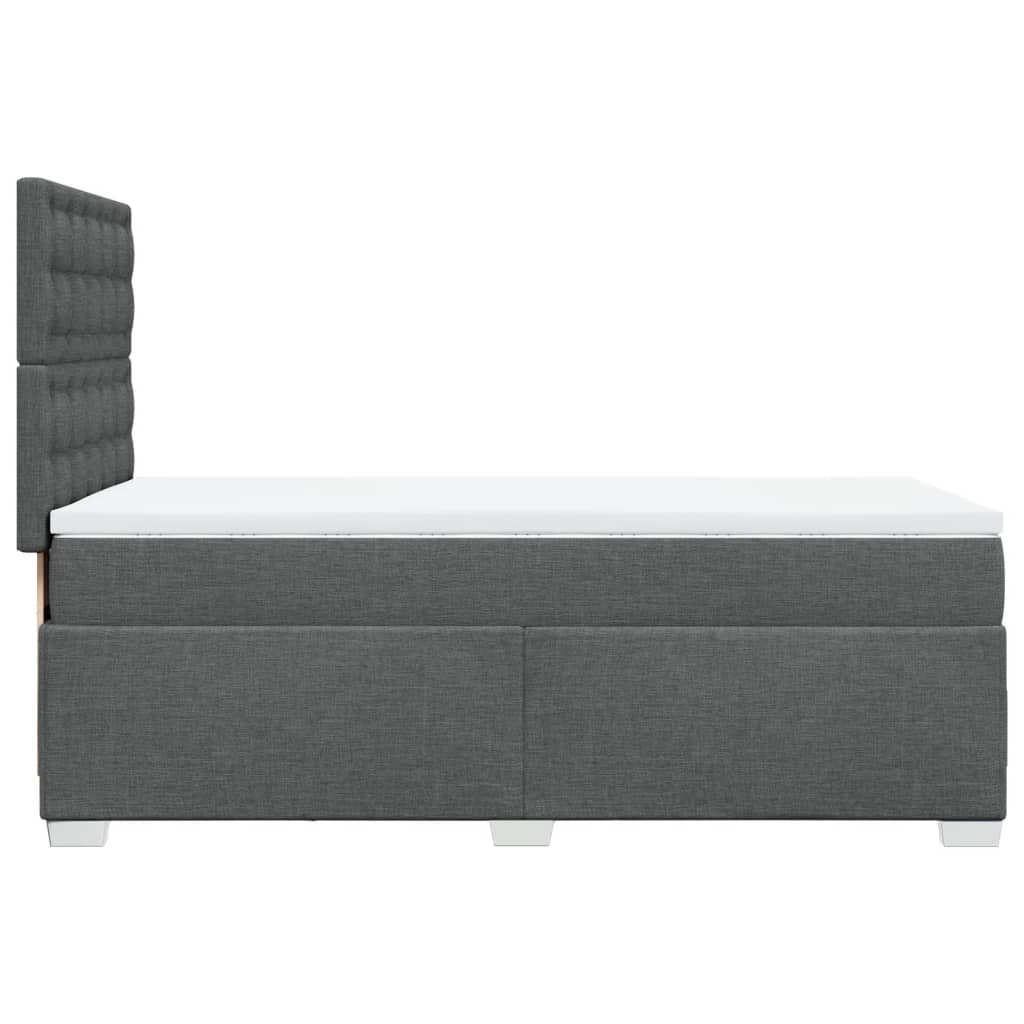 Sommier à lattes de lit avec matelas Gris foncé 100x200cm Tissu - XIOS