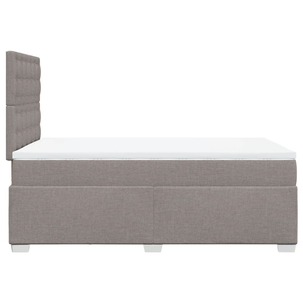 Sommier à lattes de lit avec matelas taupe 120x190 cm tissu - XIOS