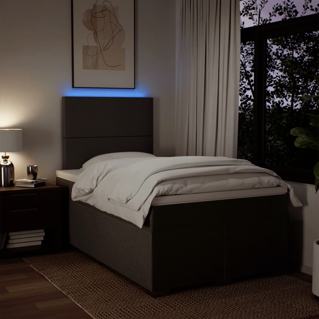 Sommier à lattes de lit avec matelas Gris clair 120x200cm Tissu - XIOS
