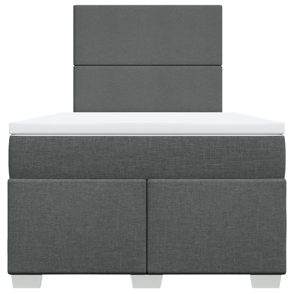 Sommier à lattes de lit avec matelas Gris foncé 120x200cm Tissu - XIOS