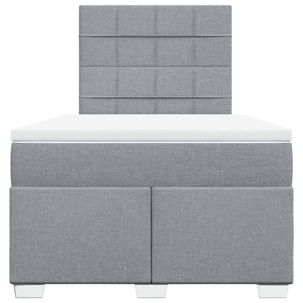 Sommier à lattes de lit avec matelas Gris clair 120x200cm Tissu - XIOS