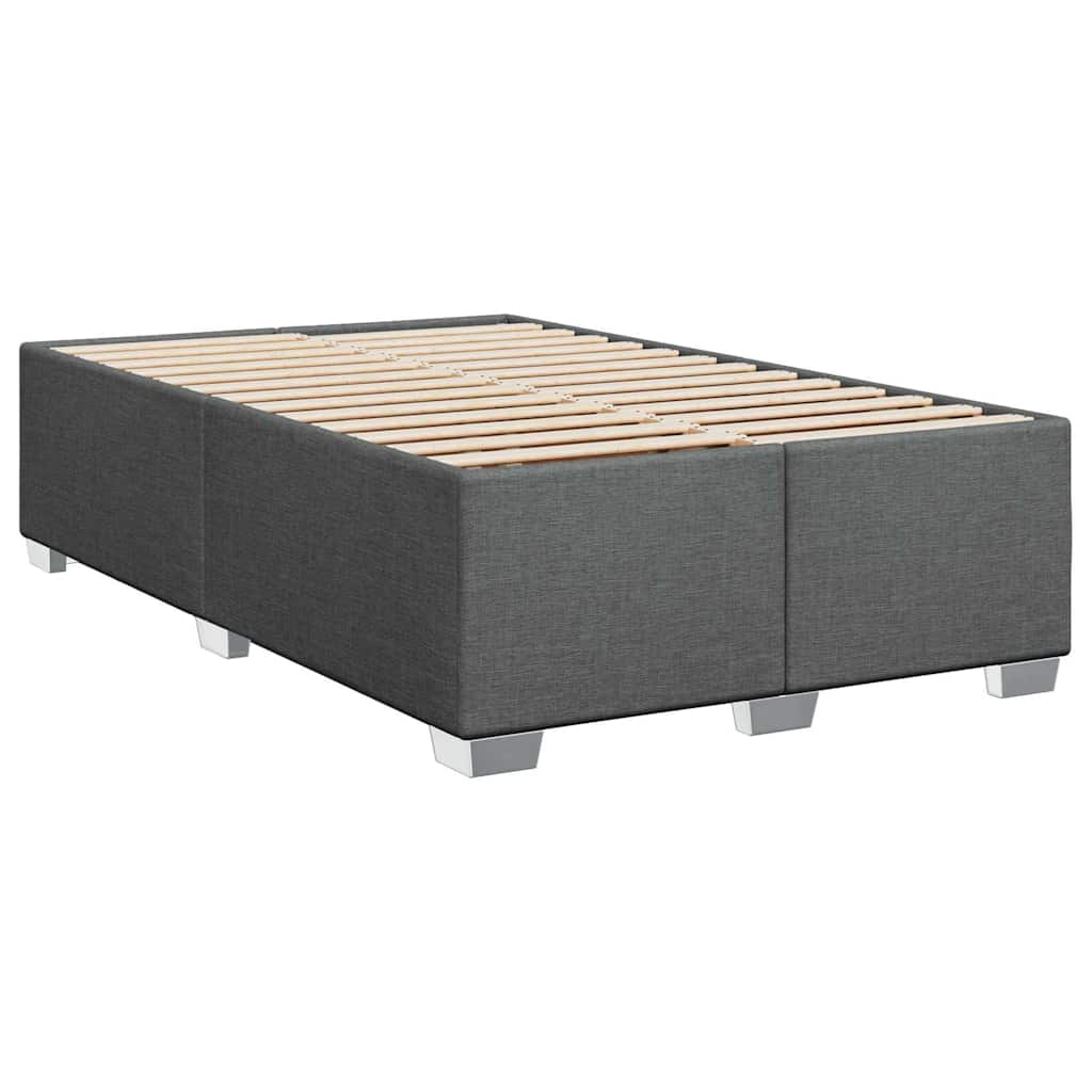 Sommier à lattes de lit avec matelas Gris foncé 120x200cm Tissu - XIOS