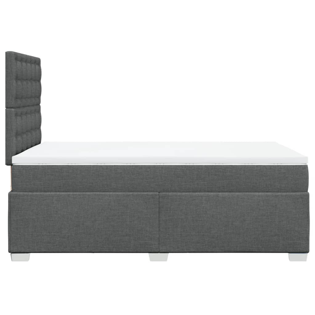 Sommier à lattes de lit avec matelas Gris foncé 120x200cm Tissu - XIOS