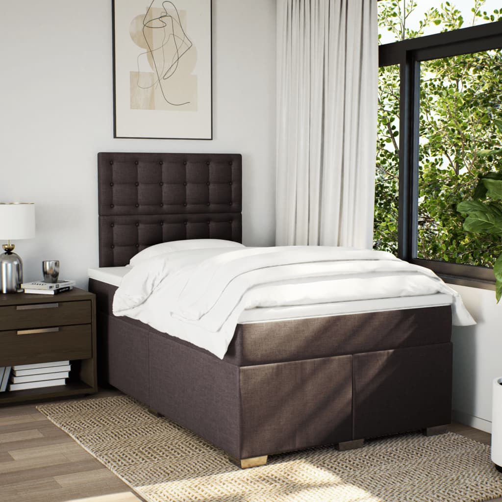 Sommier à lattes de lit avec matelas Marron foncé 120x200 cm - XIOS