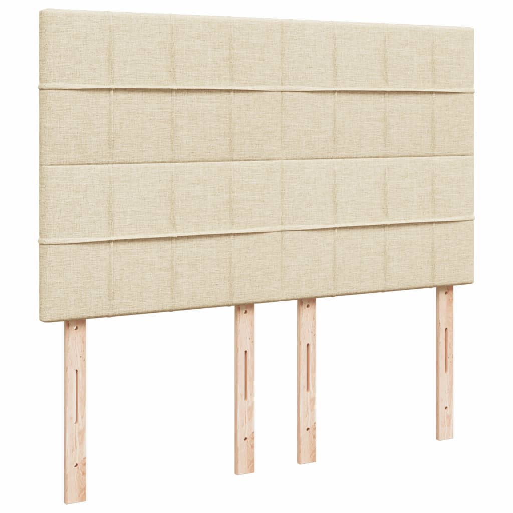 Sommier à lattes de lit avec matelas Crème 140x190 cm Tissu - XIOS