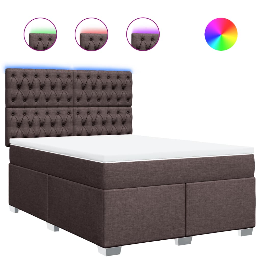 Sommier à lattes de lit avec matelas Marron foncé 140x190 cm - XIOS