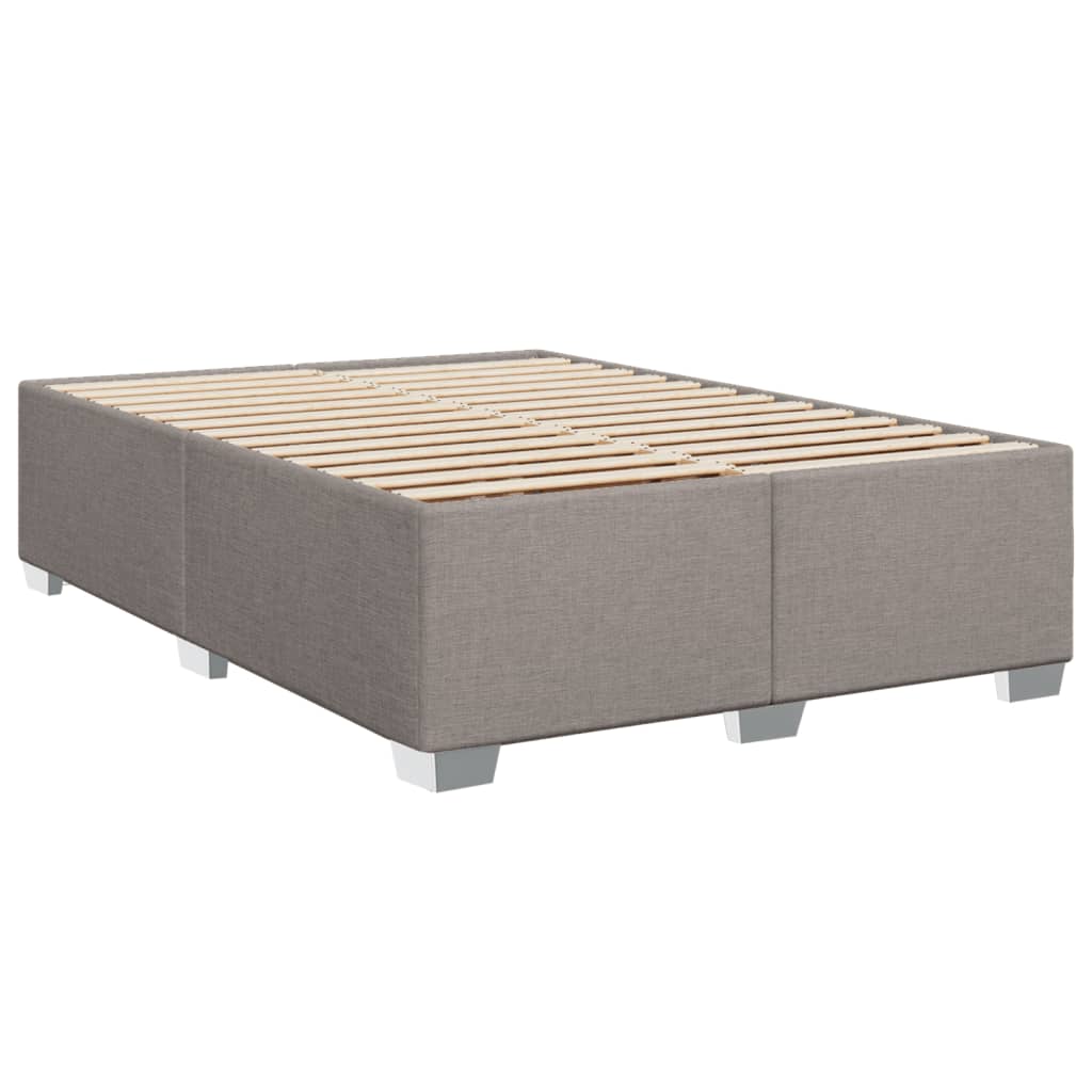 Sommier à lattes de lit avec matelas Taupe 140x190 cm Tissu - XIOS