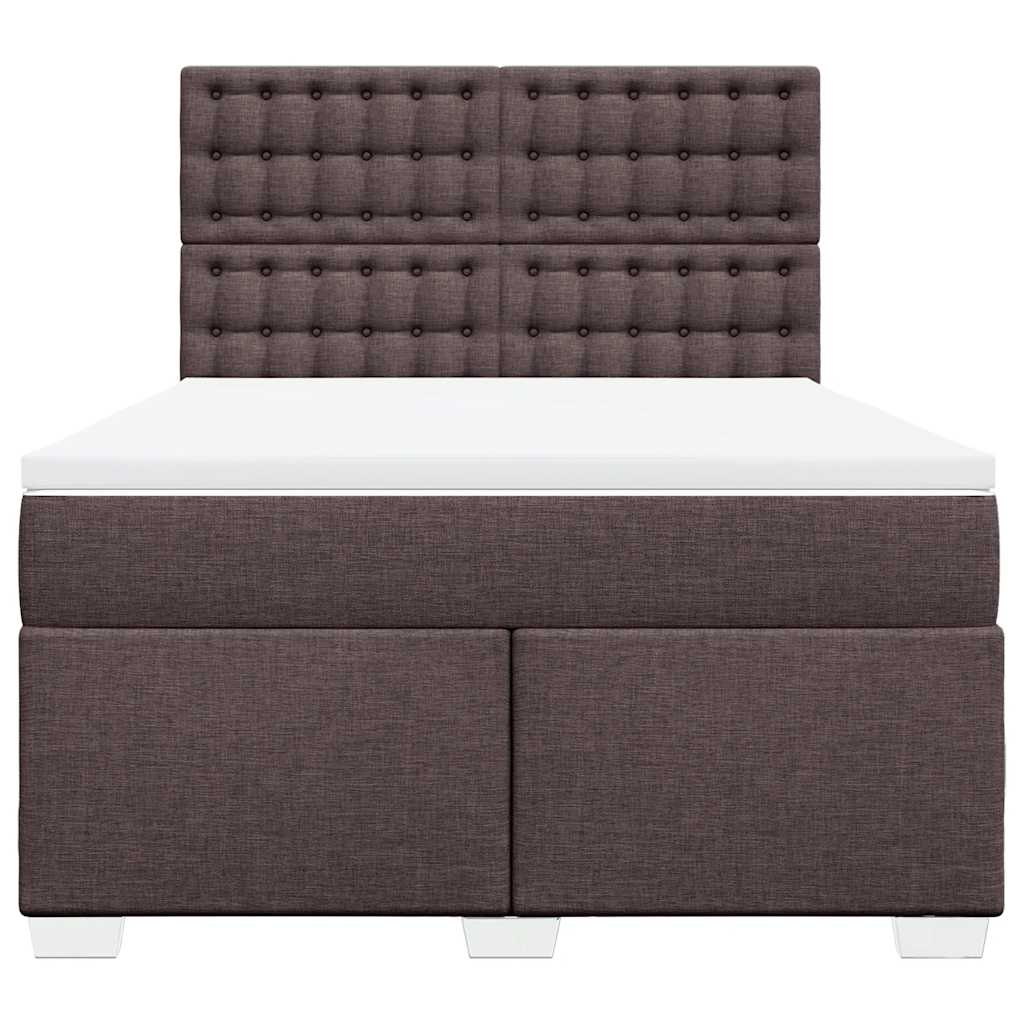 Sommier à lattes de lit avec matelas Marron foncé 140x190 cm - XIOS