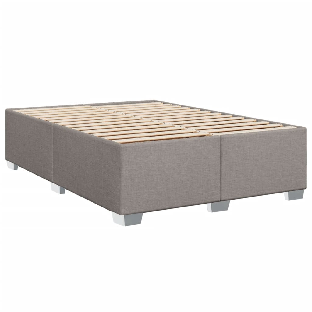Sommier à lattes de lit avec matelas Taupe 140x200 cm Tissu - XIOS