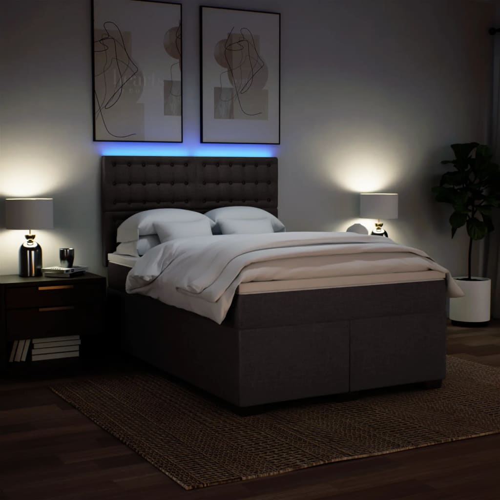 Sommier à lattes de lit avec matelas Marron foncé 140x200 cm - XIOS