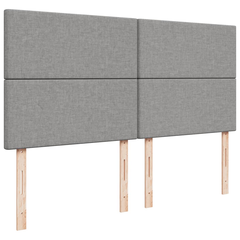 Sommier à lattes de lit avec matelas Gris clair 180x200cm Tissu - XIOS