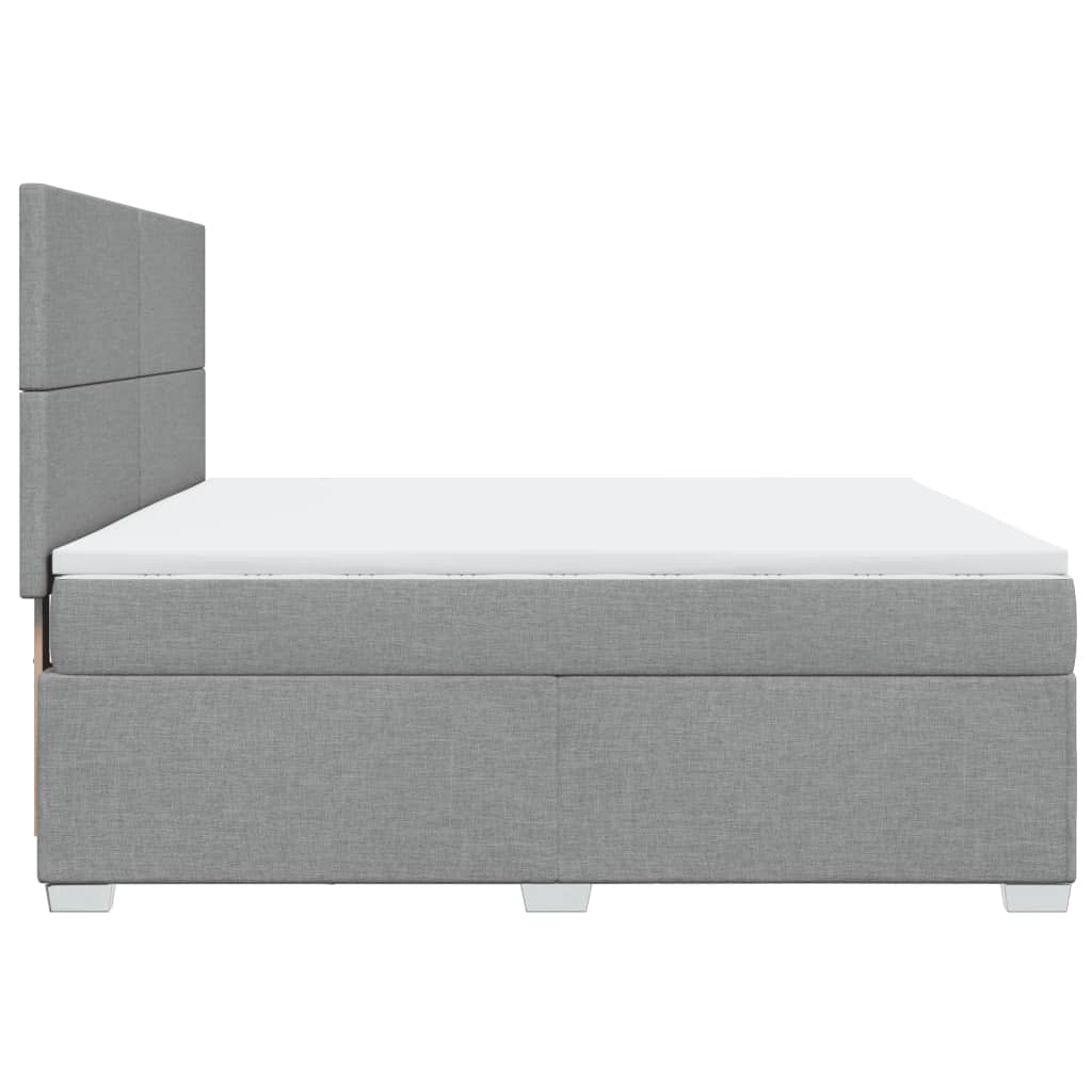 Sommier à lattes de lit avec matelas Gris clair 180x200cm Tissu - XIOS