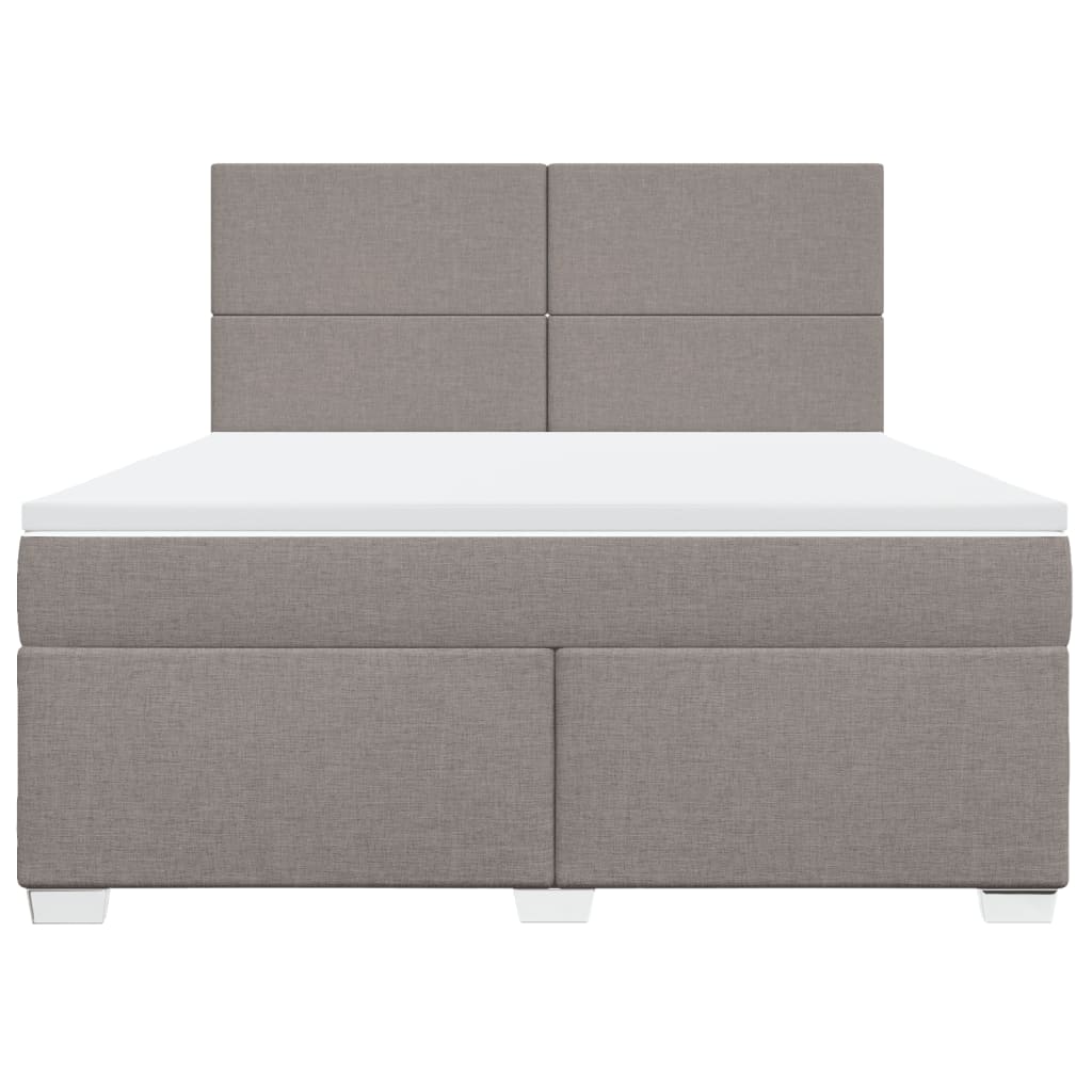 Sommier à lattes de lit avec matelas Taupe 180x200 cm Tissu - XIOS