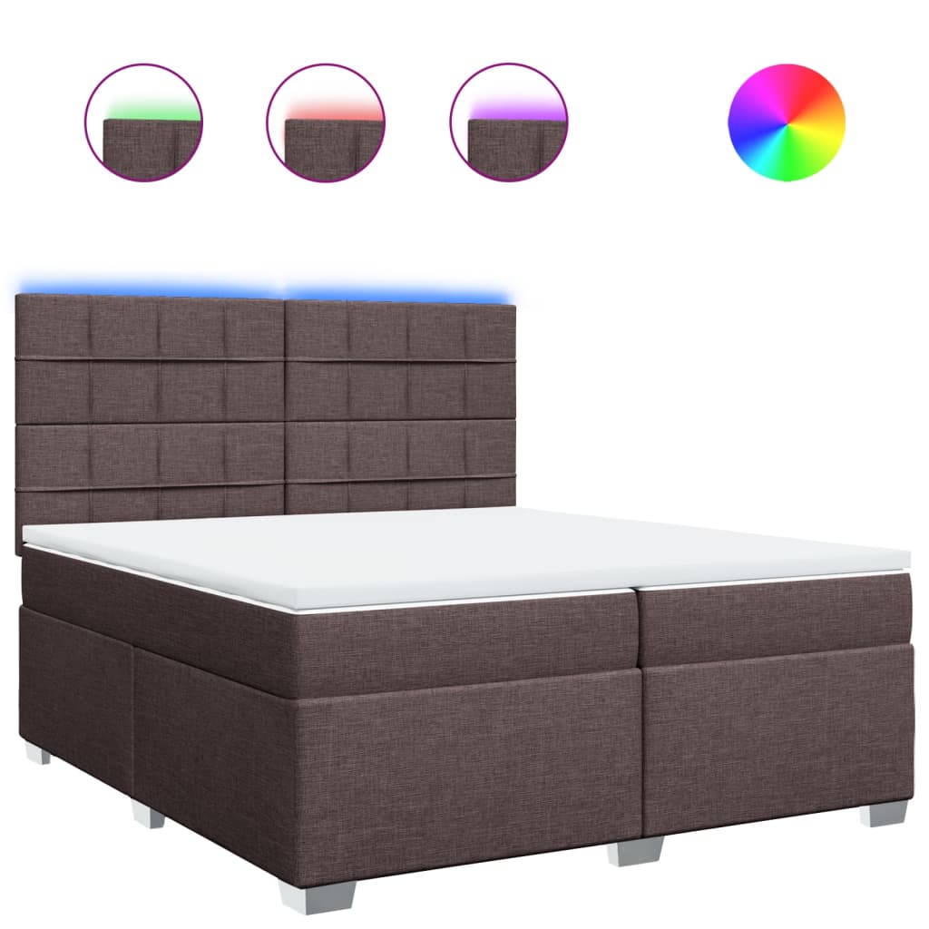 Sommier à lattes de lit avec matelas Marron foncé 200x200 cm - XIOS