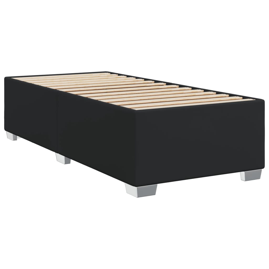 Sommier à lattes de lit avec matelas Noir 90x190 cm Similicuir - XIOS