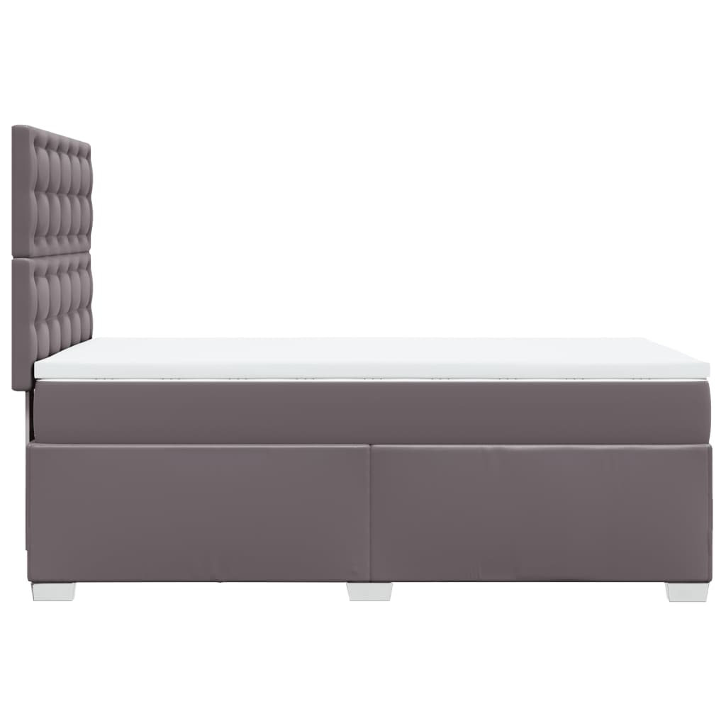 Sommier à lattes de lit avec matelas Gris 90x190 cm Similicuir - XIOS