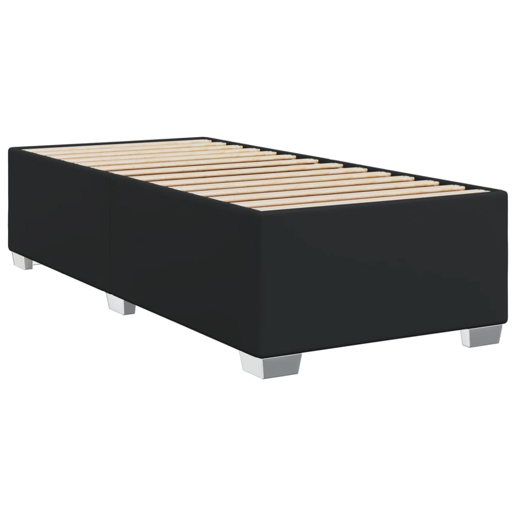 Sommier à lattes de lit avec matelas Noir 90x200 cm Similicuir - XIOS
