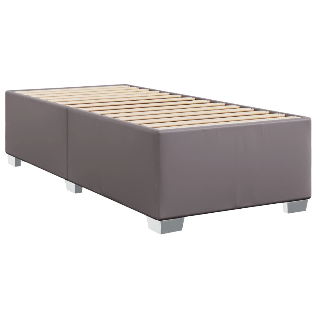 Sommier à lattes de lit avec matelas Gris 90x200 cm Similicuir - XIOS