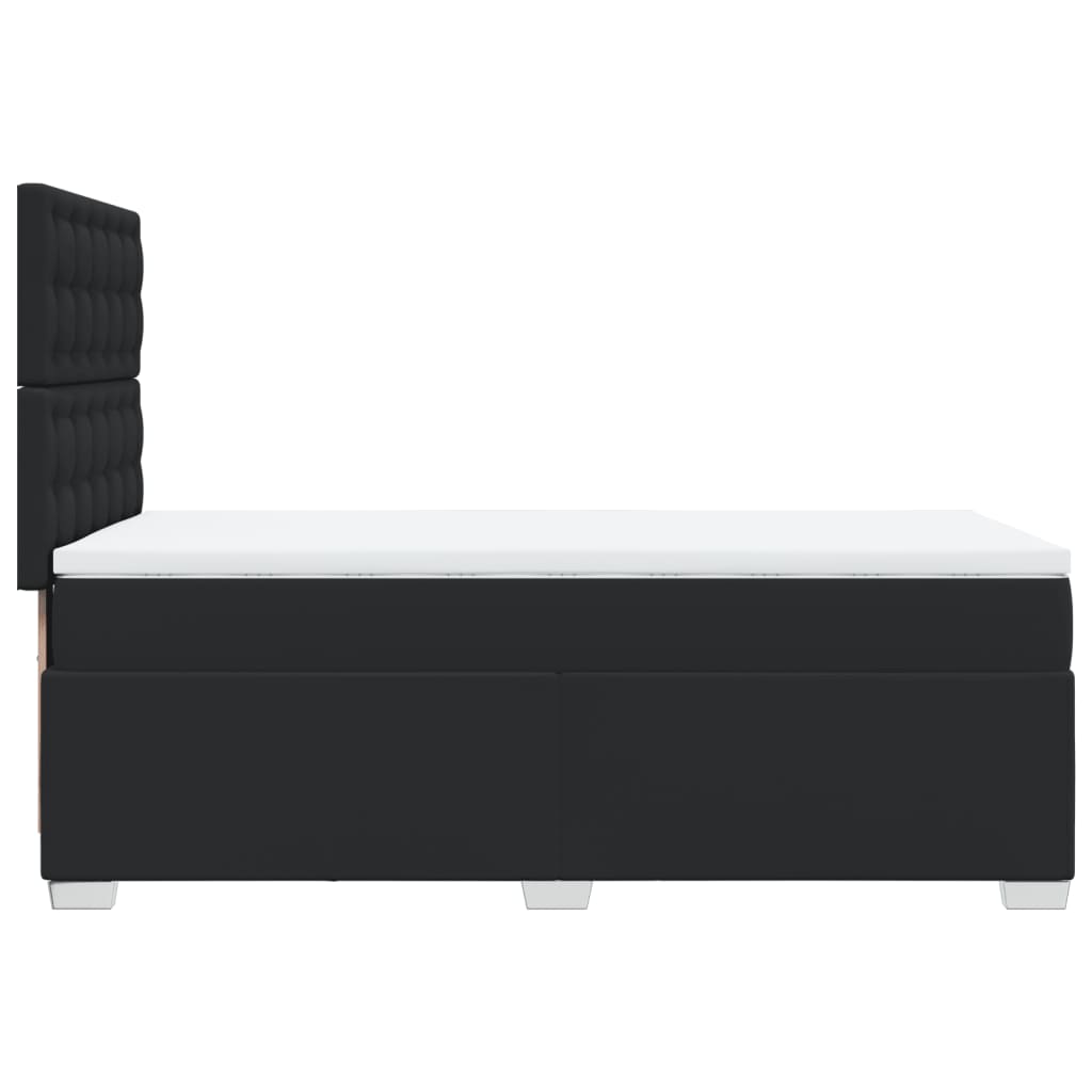 Sommier à lattes de lit avec matelas Noir 100x200 cm Similicuir - XIOS