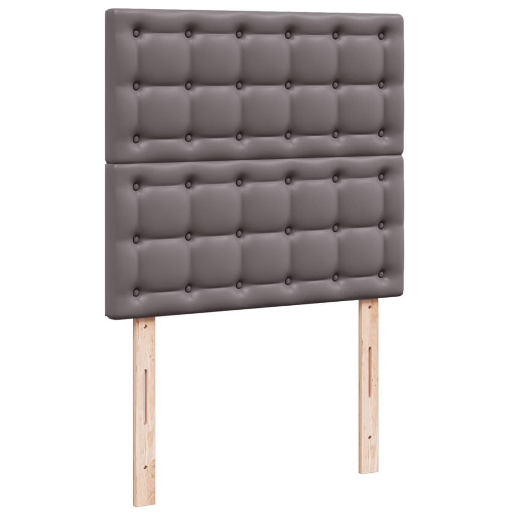 Sommier à lattes de lit avec matelas Gris 100x200 cm Similicuir - XIOS