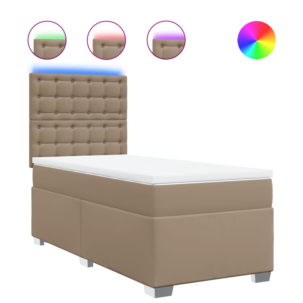 Sommier à lattes de lit avec matelas Cappuccino 100x200 cm - XIOS