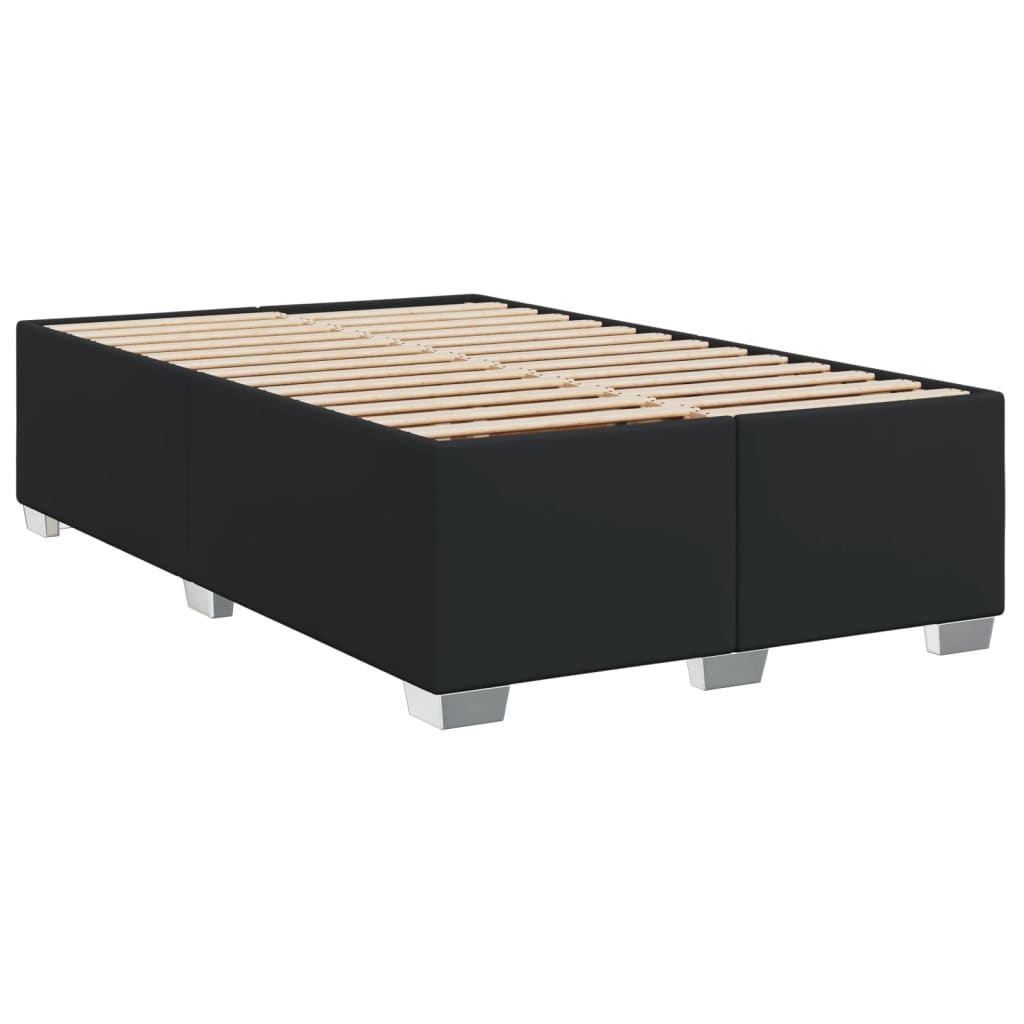 Sommier à lattes de lit avec matelas noir 120x190 cm similicuir - XIOS