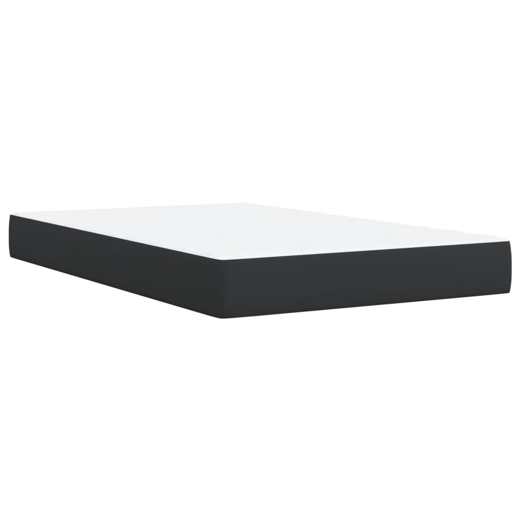 Sommier à lattes de lit avec matelas noir 120x190 cm similicuir - XIOS