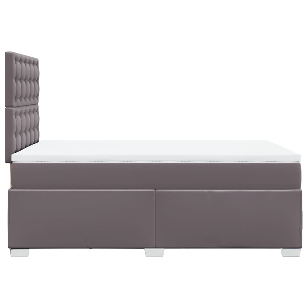 Sommier à lattes de lit avec matelas gris 120x190 cm similicuir - XIOS