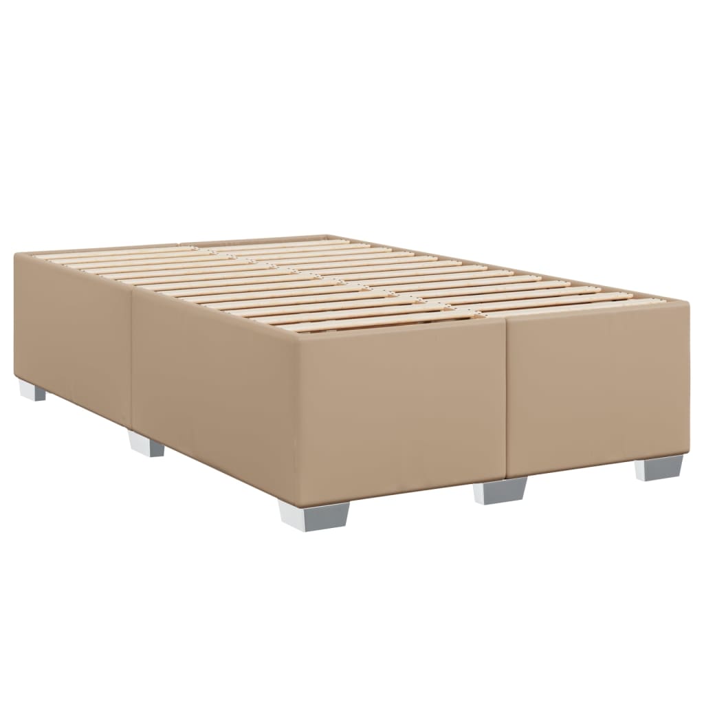 Sommier à lattes de lit matelas cappuccino 120x190cm similicuir - XIOS