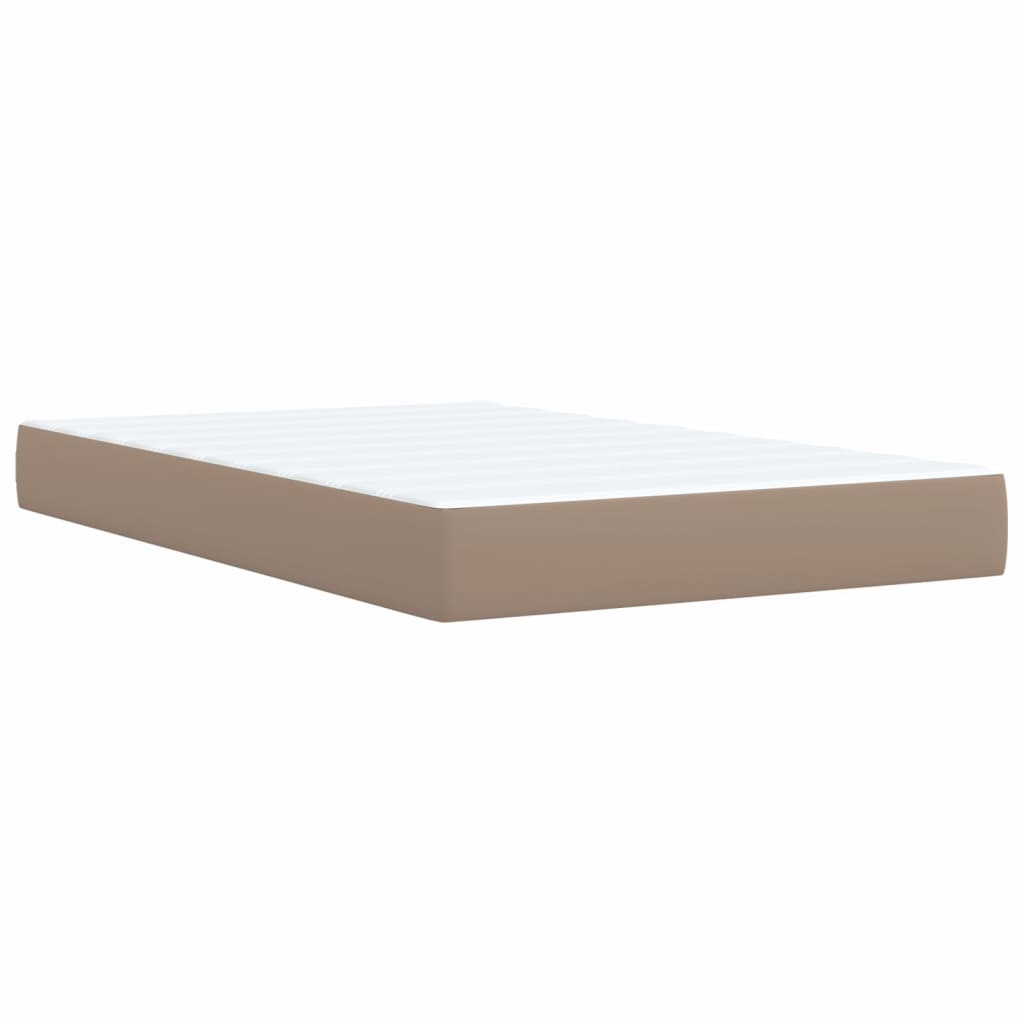 Sommier à lattes de lit matelas cappuccino 120x190cm similicuir - XIOS