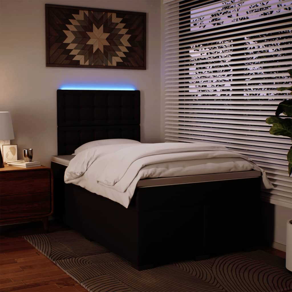 Sommier à lattes de lit matelas Noir 120x200 cm Similicuir - XIOS