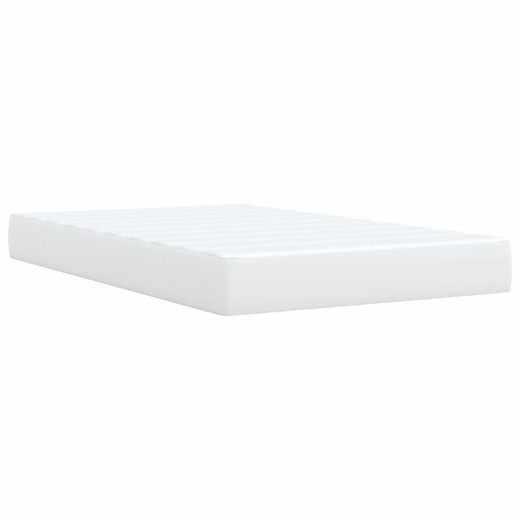 Sommier à lattes de lit avec matelas Blanc 120x200cm Similicuir - XIOS