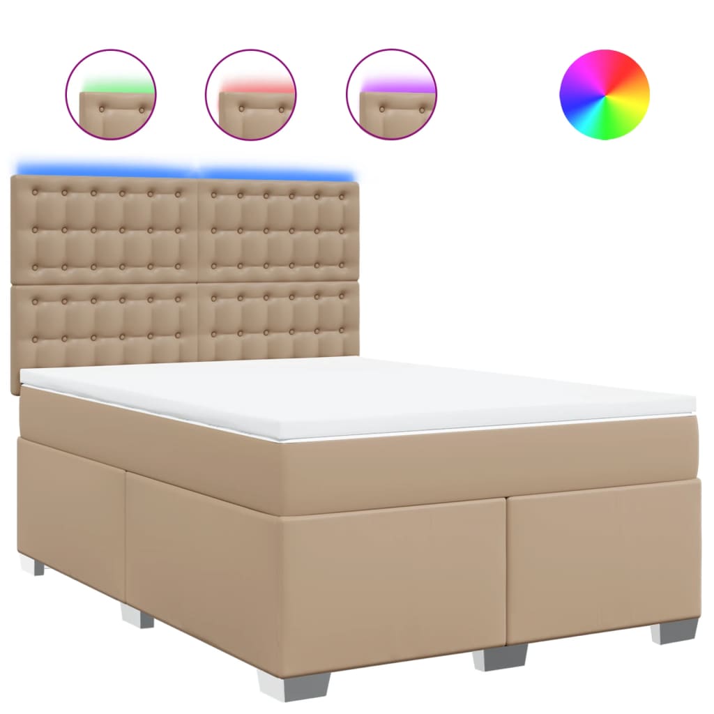 Sommier à lattes de lit avec matelas Cappuccino 140x190 cm - XIOS