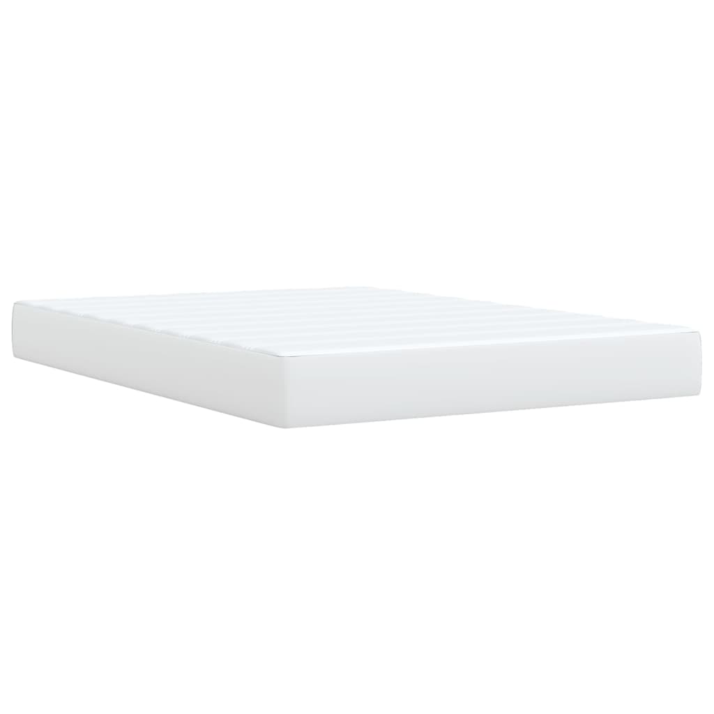 Sommier à lattes de lit avec matelas Blanc 160x200cm Similicuir - XIOS