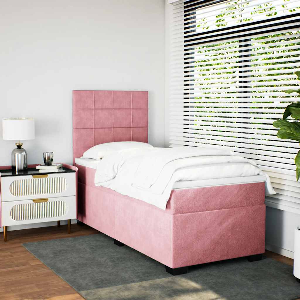 Sommier à lattes de lit et matelas Rose 80x200 cm Velours - XIOS