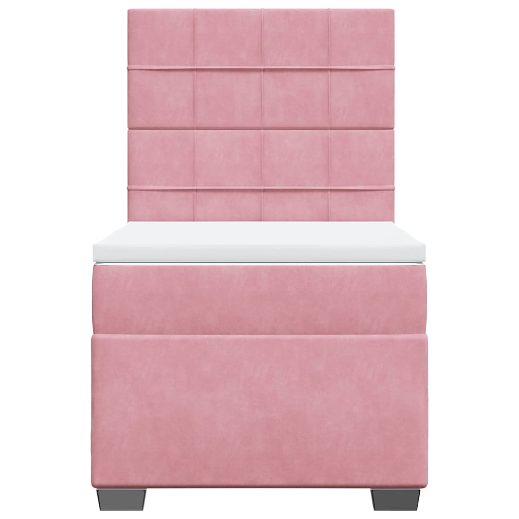 Sommier à lattes de lit et matelas Rose 80x200 cm Velours - XIOS