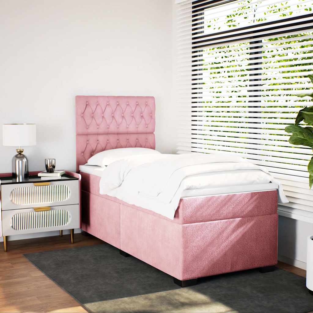 Sommier à lattes de lit et matelas Rose 80x200 cm Velours - XIOS