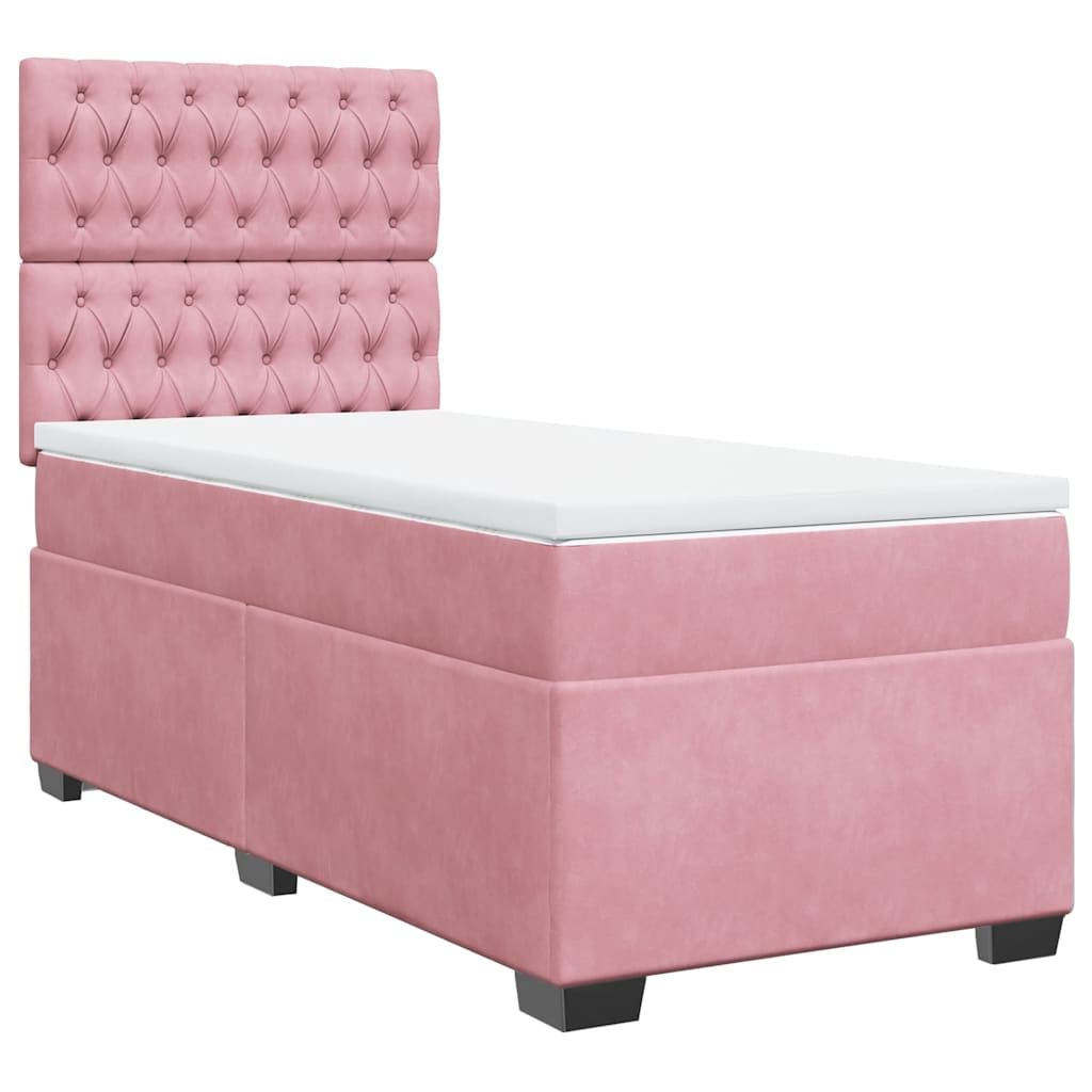 Sommier à lattes de lit et matelas Rose 80x200 cm Velours - XIOS