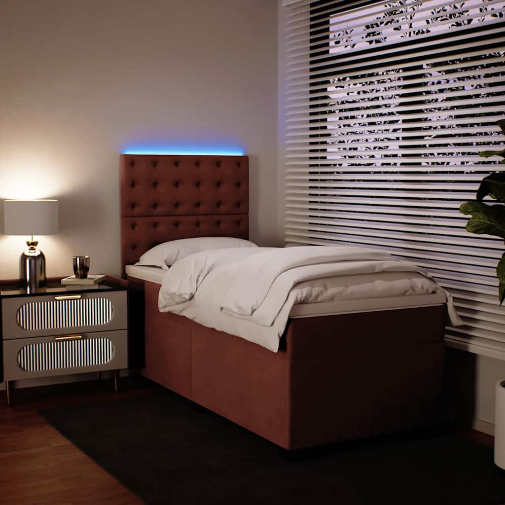 Sommier à lattes de lit et matelas Rose 80x200 cm Velours - XIOS