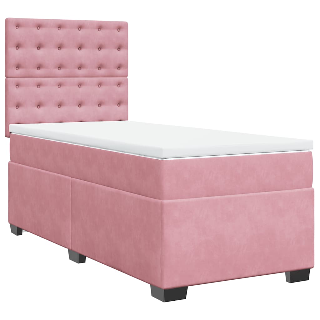 Sommier à lattes de lit et matelas Rose 80x200 cm Velours - XIOS