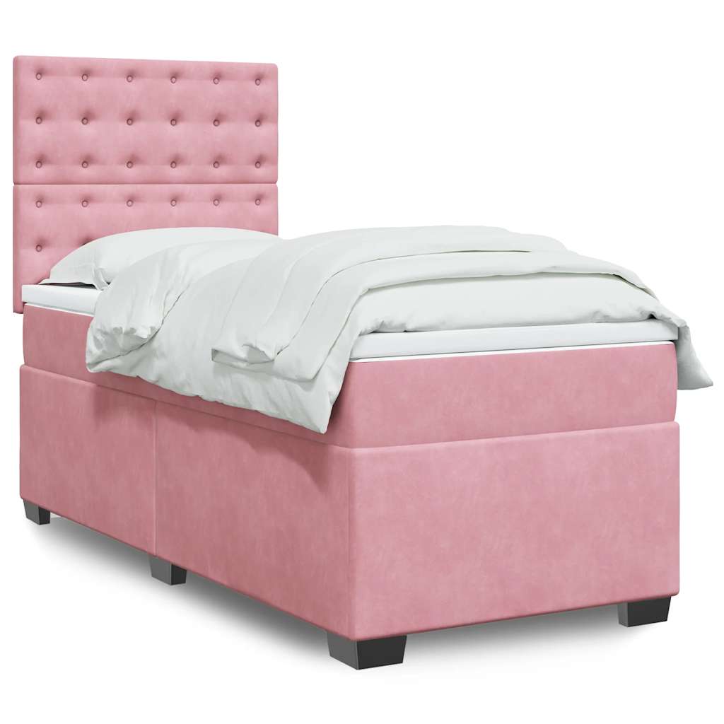 Sommier à lattes de lit et matelas Rose 80x200 cm Velours - XIOS