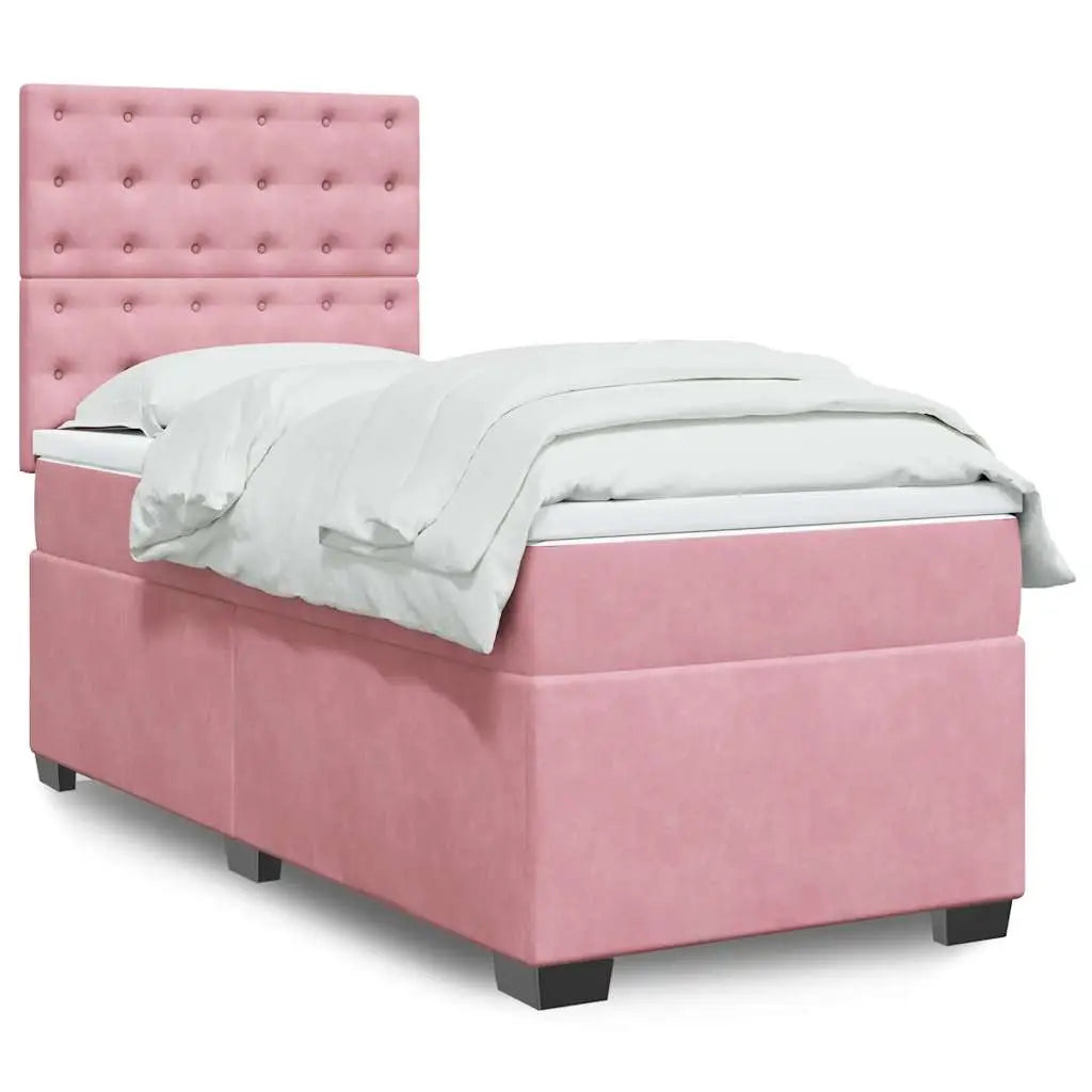 Sommier à lattes de lit et matelas Rose 80x200 cm Velours - XIOS