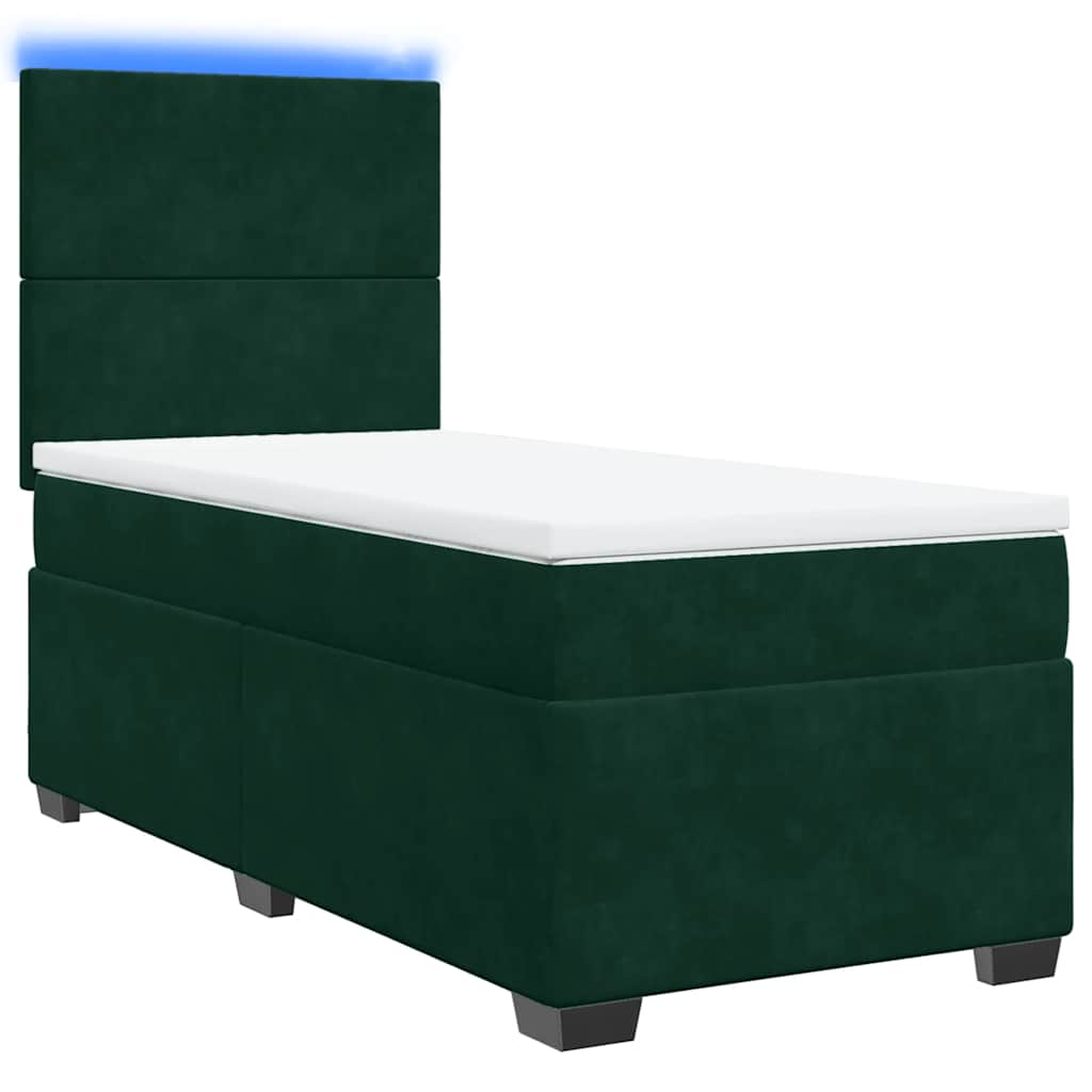Sommier à lattes de lit avec matelas Vert foncé 90x190 cm - XIOS