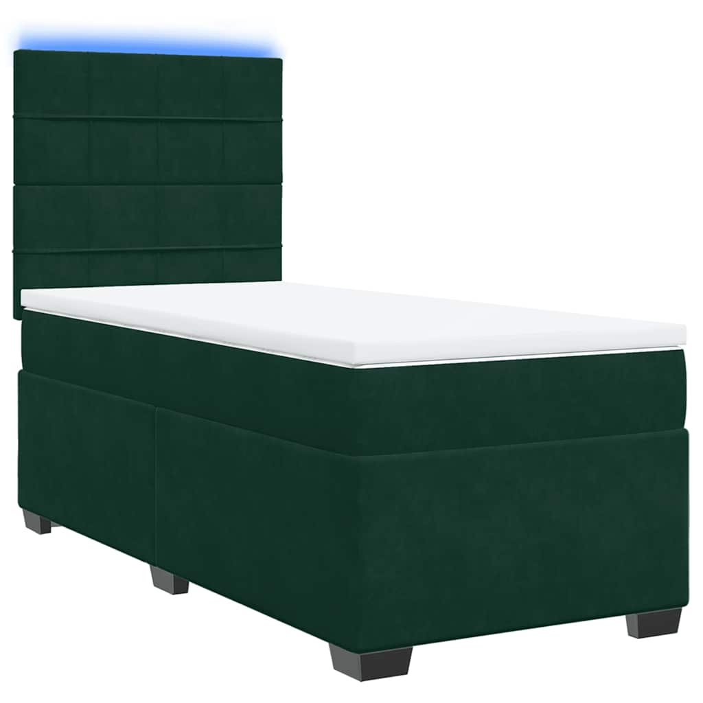 Sommier à lattes de lit avec matelas Vert foncé 90x190 cm - XIOS