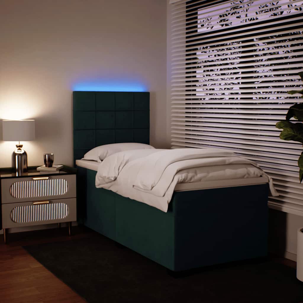 Sommier à lattes de lit avec matelas Vert foncé 90x190 cm - XIOS