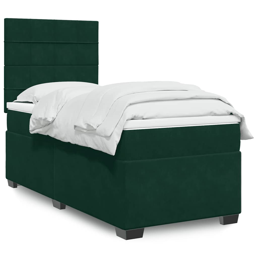 Sommier à lattes de lit avec matelas Vert foncé 90x190 cm - XIOS