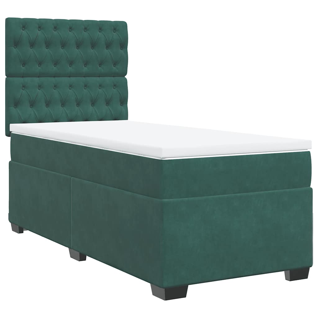 Sommier à lattes de lit avec matelas Vert foncé 90x190 cm - XIOS