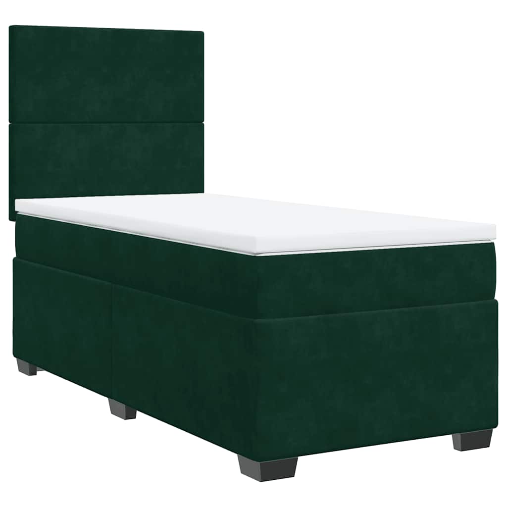 Sommier à lattes de lit avec matelas Vert foncé 90x200 cm - XIOS