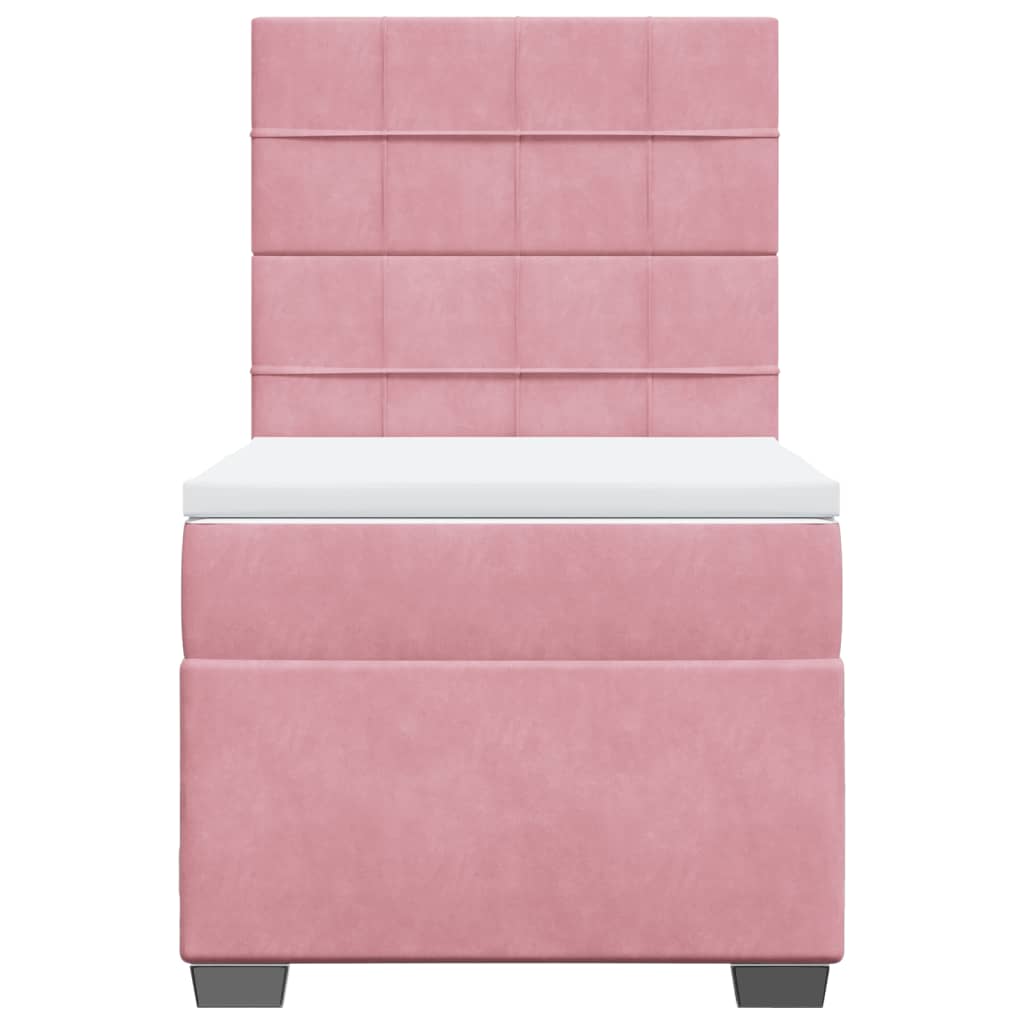 Sommier à lattes de lit avec matelas Rose 90x200 cm Velours - XIOS