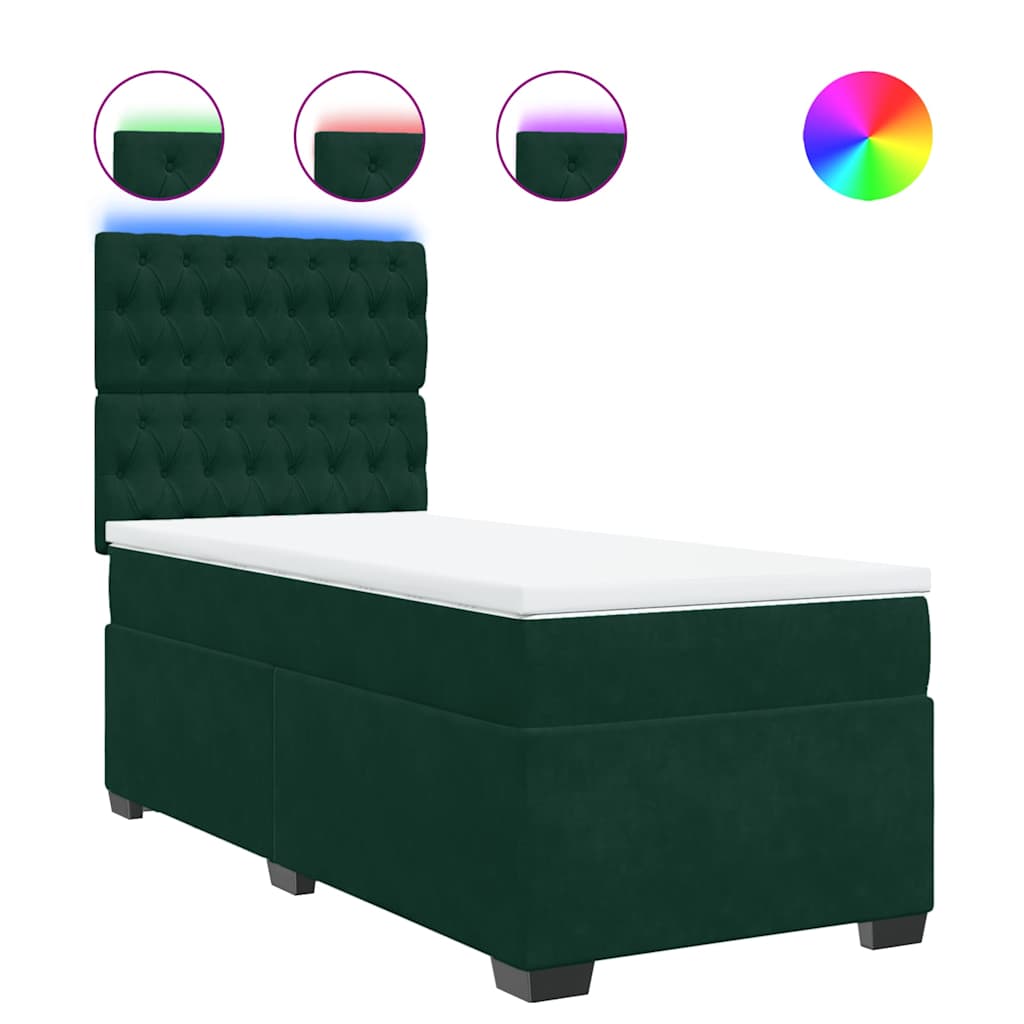 Sommier à lattes de lit avec matelas Vert foncé 90x200 cm - XIOS